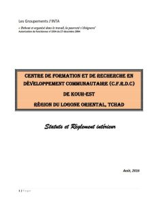Statuts et Règlement intérieur du CFRDC — page 1
